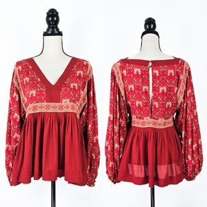 EUC Spell Jewel Smock Blouse, Copper